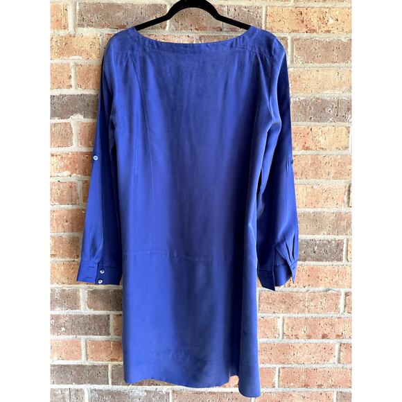 Eileen Fisher Dresses & Skirts - Elieen Fisher Vintage Silk Blue Dress Size Small